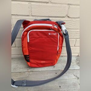 Pacsafe Anti-Theft Sling Bag – Orange – eXomesh + RFID Protection – Excellent